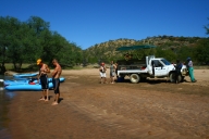Pause beim Rafting